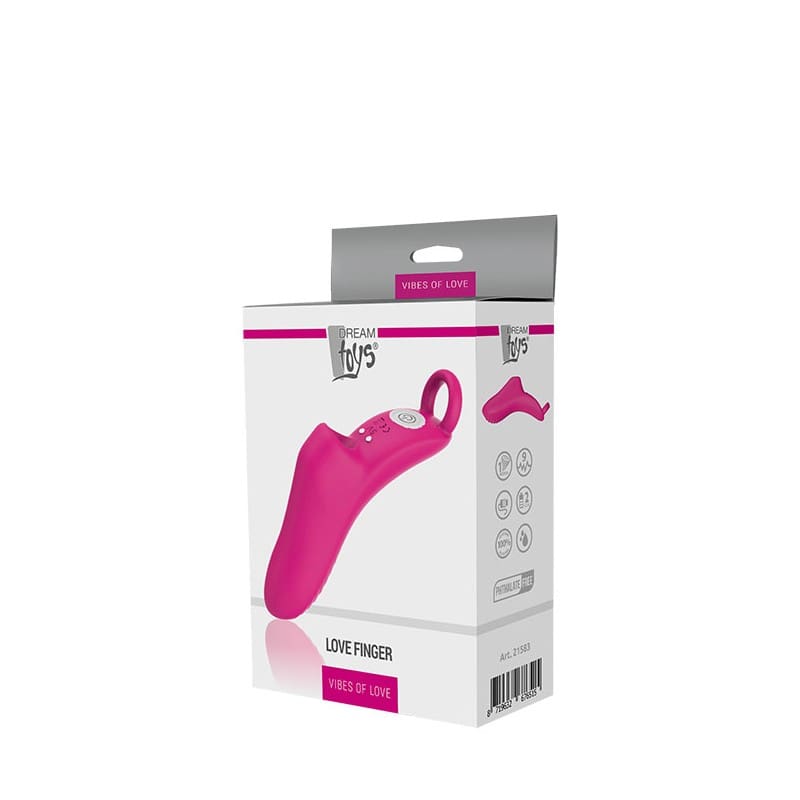 VIBRADOR DEDO LOVE FINGER RECARGABLE 9 MODOS MAGENTA