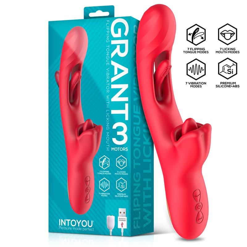 INTOYOU Grant Vibrador con Flipping y Lengua Licking 360º