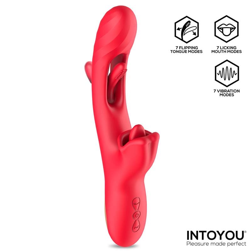 INTOYOU Grant Vibrador con Flipping y Lengua Licking 360º