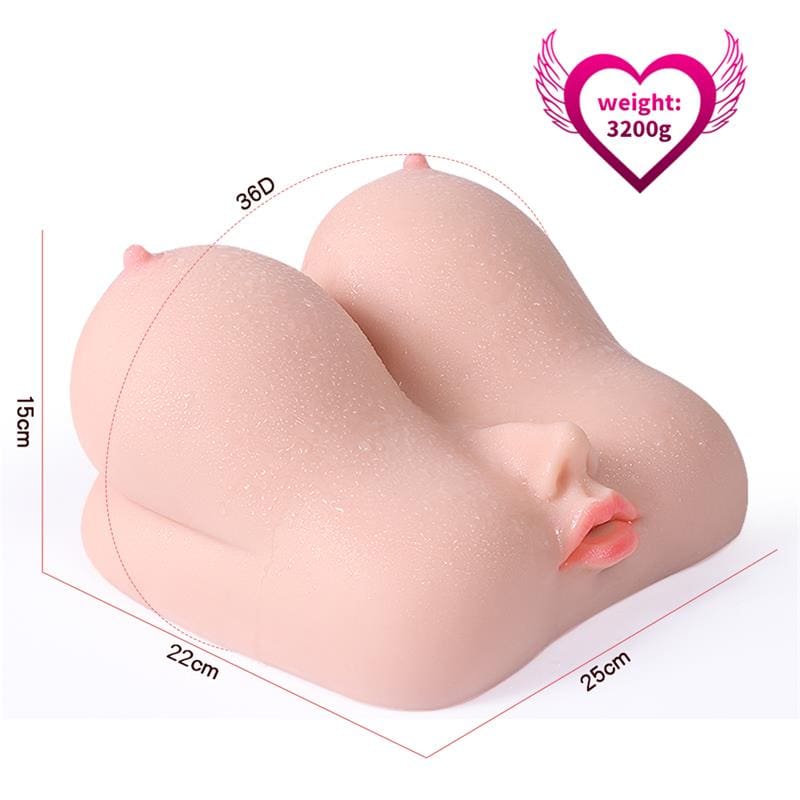 SHEQU Jalome Masturbador 3 en 1 Vagina, Boca y Pecho