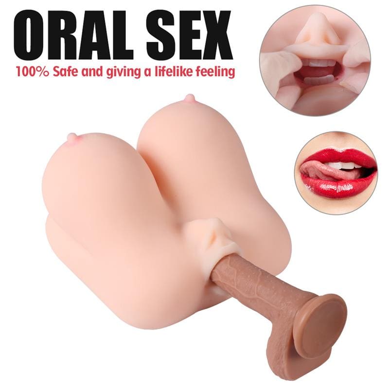 SHEQU Jalome Masturbador 3 en 1 Vagina, Boca y Pecho