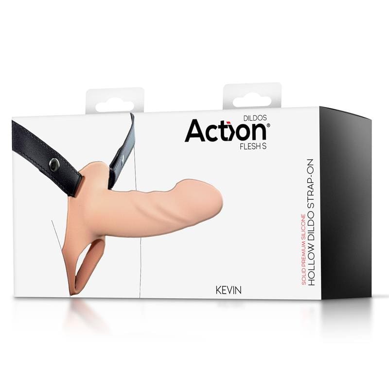 ACTION Arnés Strap On con Dildo Hueco Silicona Premium