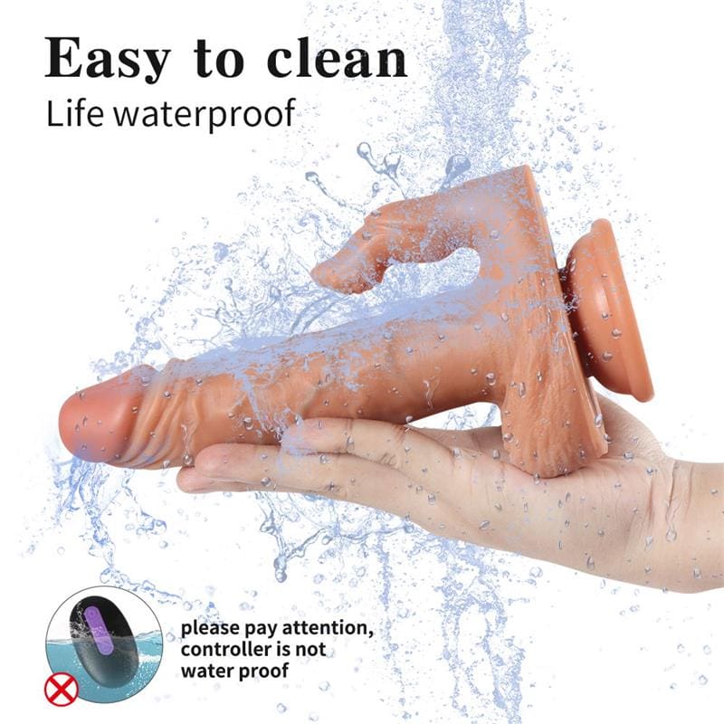 SHEQU Julian Dildo con 20 Modos de Vibración y Estimlador de Clítoris