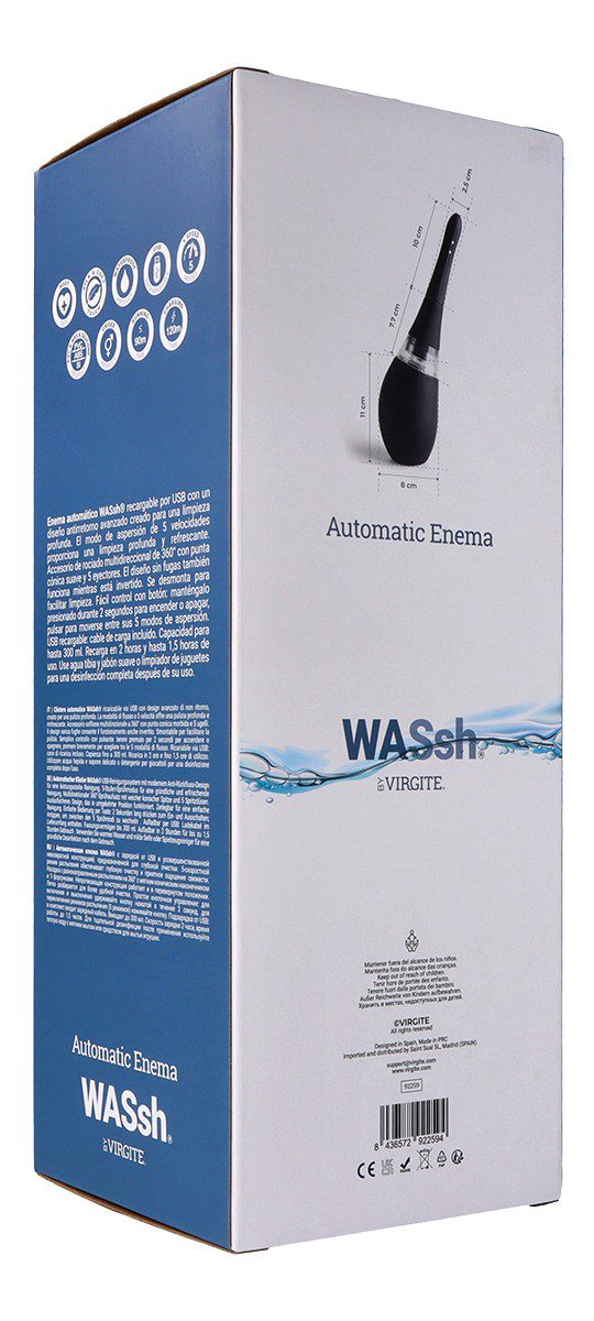 ENEMA LIMPIEZA ANAL NEGRA USB 300 ML - Imagen 8