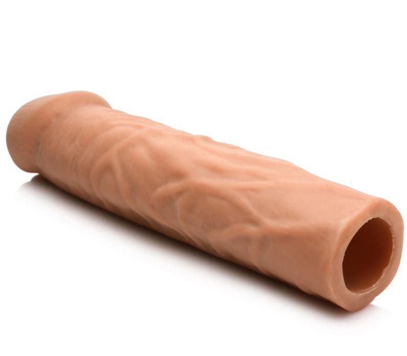 FUNDA ALARGADORA DE PENE 3'8 CM MARRÓN