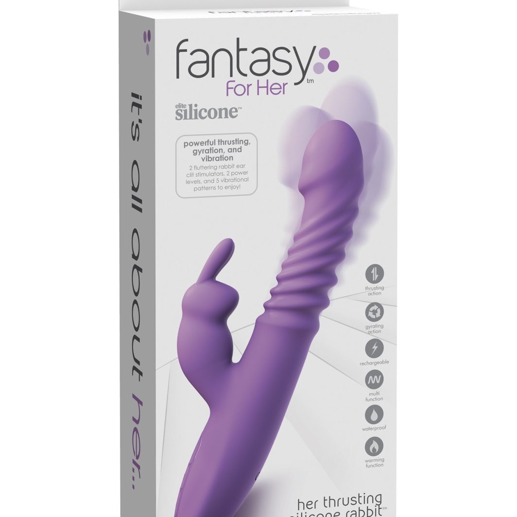 HER THRUSTING SILICONE RABBIT PURPLE