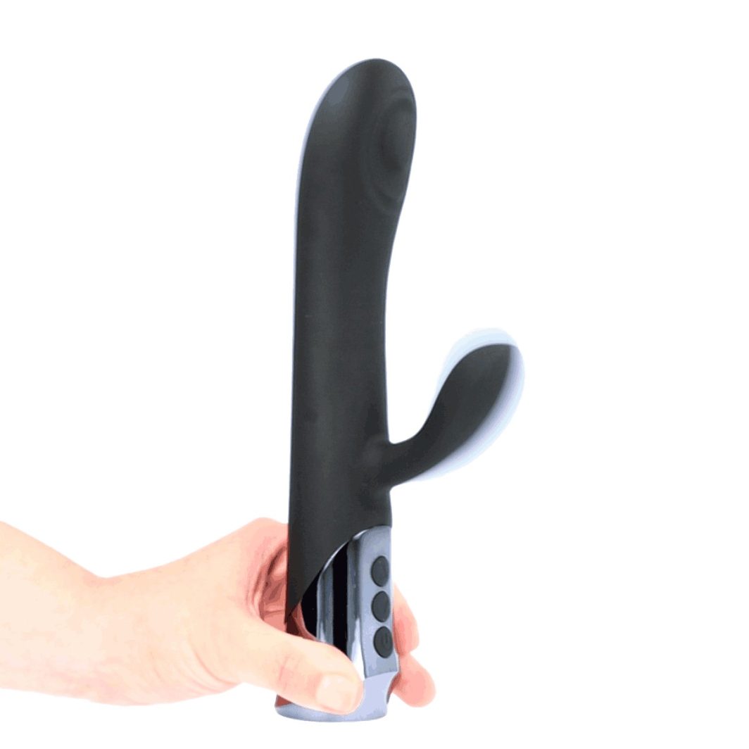 HAVANA RECHARGEABLE SILICONE VIBRATOR WITH TAPPING RABBIT AND TAPPING SHAFT
