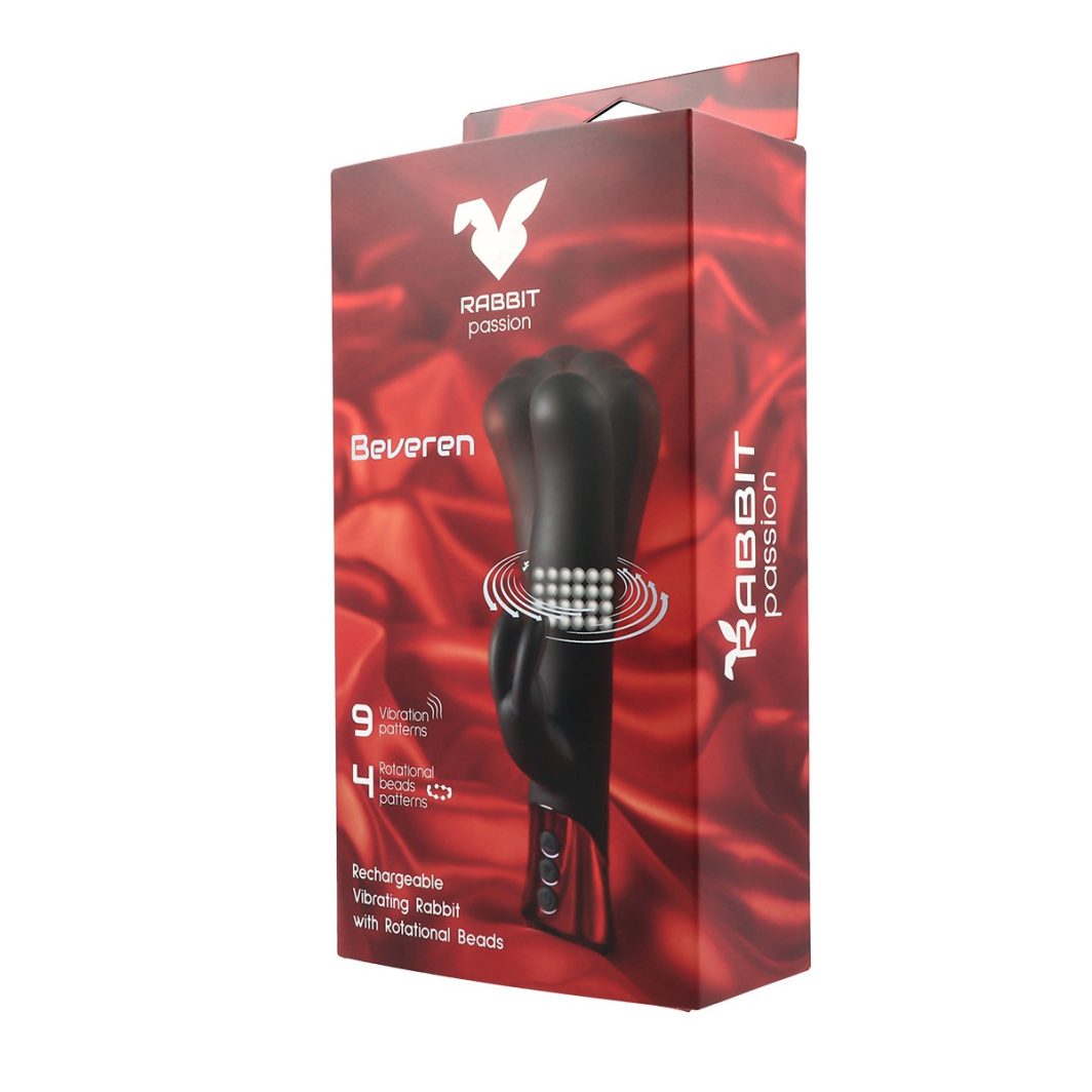 BEVEREN RECHARGEABLE VIBRATING RABBIT WITH ROTATIONAL BEADS