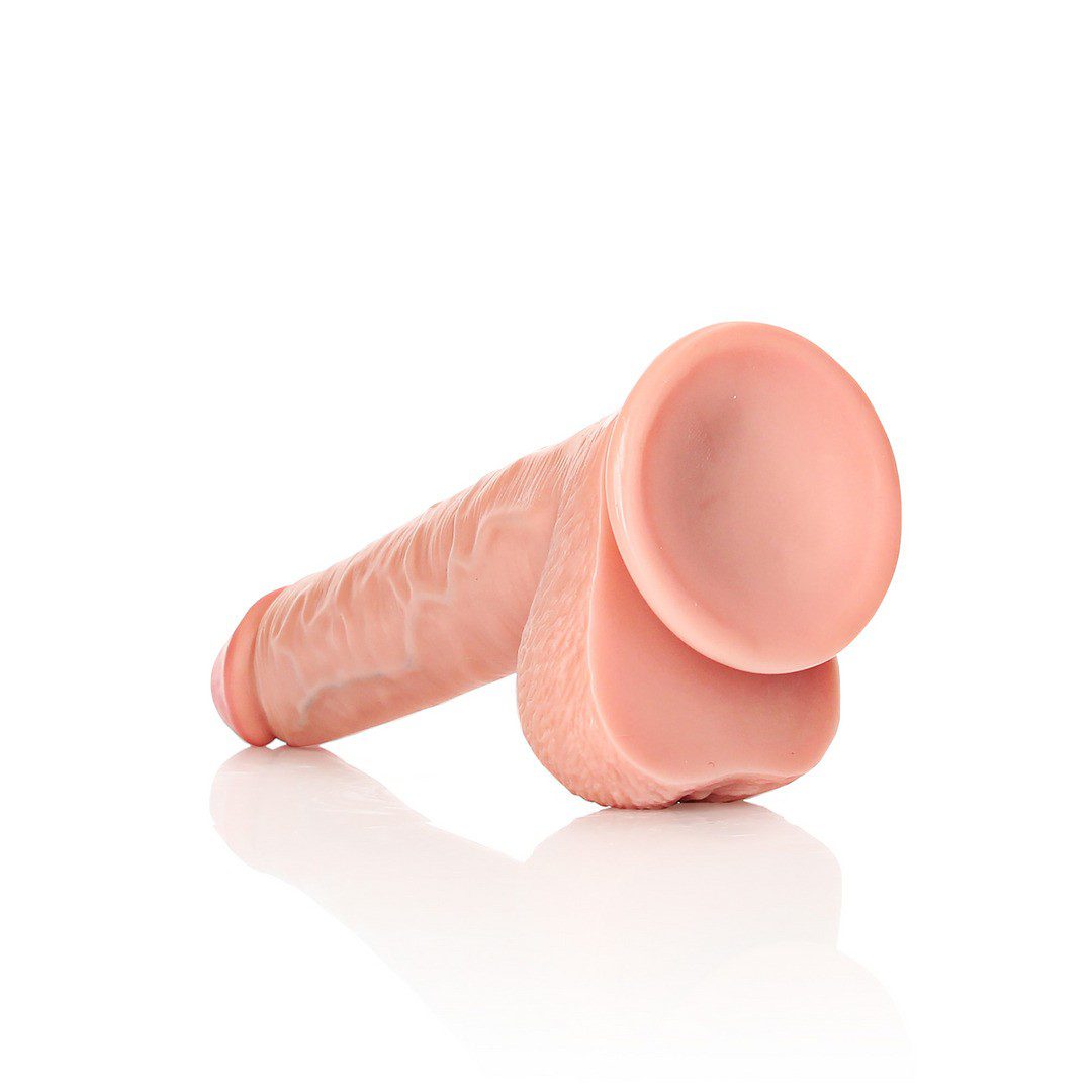 DILDO REALISTA CON TESTICULOS STRAIGHT 11 /28 CM FLESH REALROCK