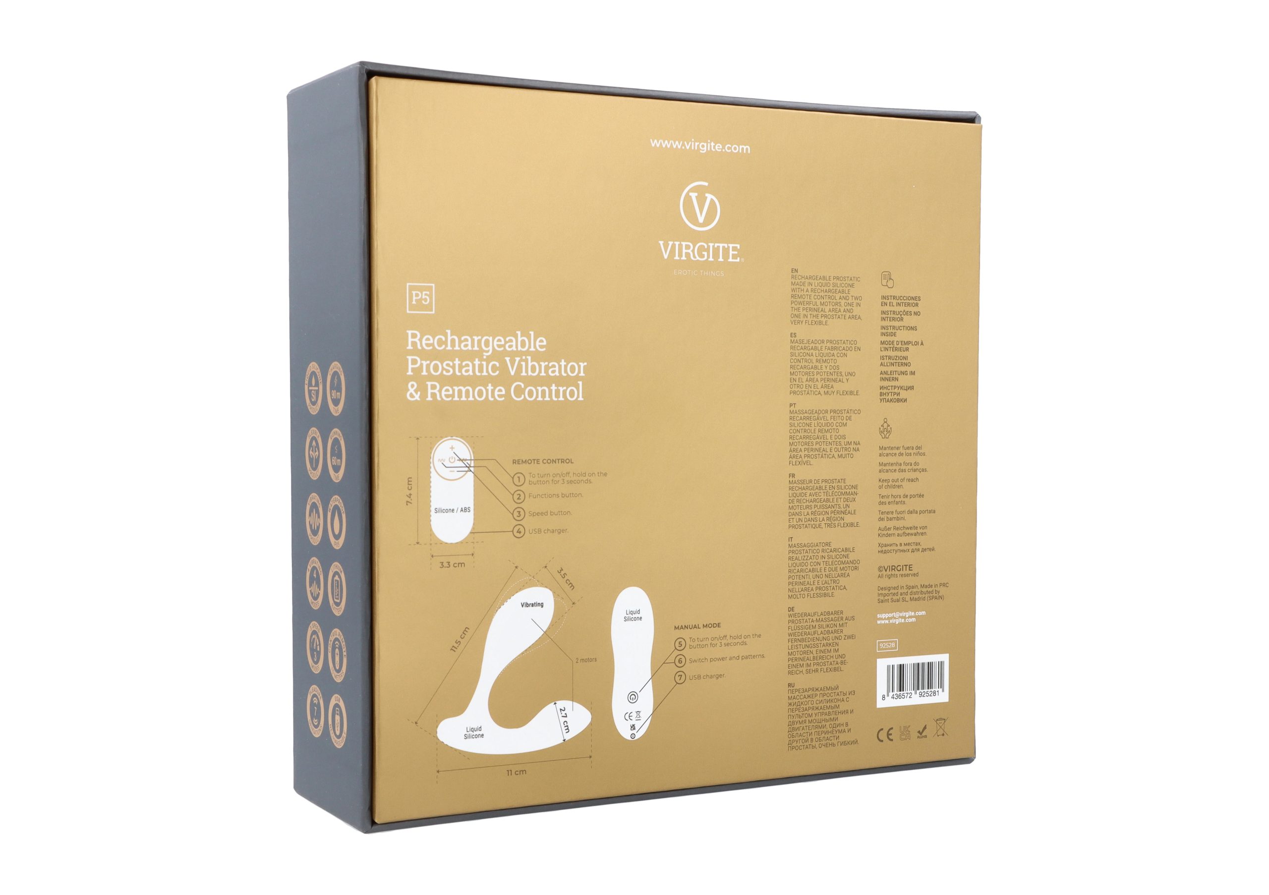 PROSTATIC VIBRATOR P5 W/ REMOTE CONTROL - Imagen 5