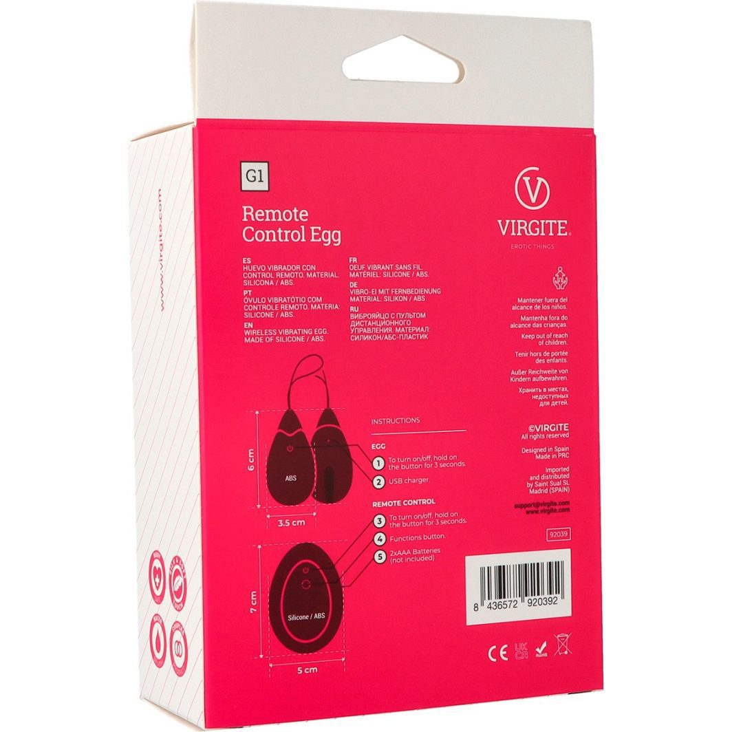 HUEVO CON MANDO G1 RECARGABLE MORADO