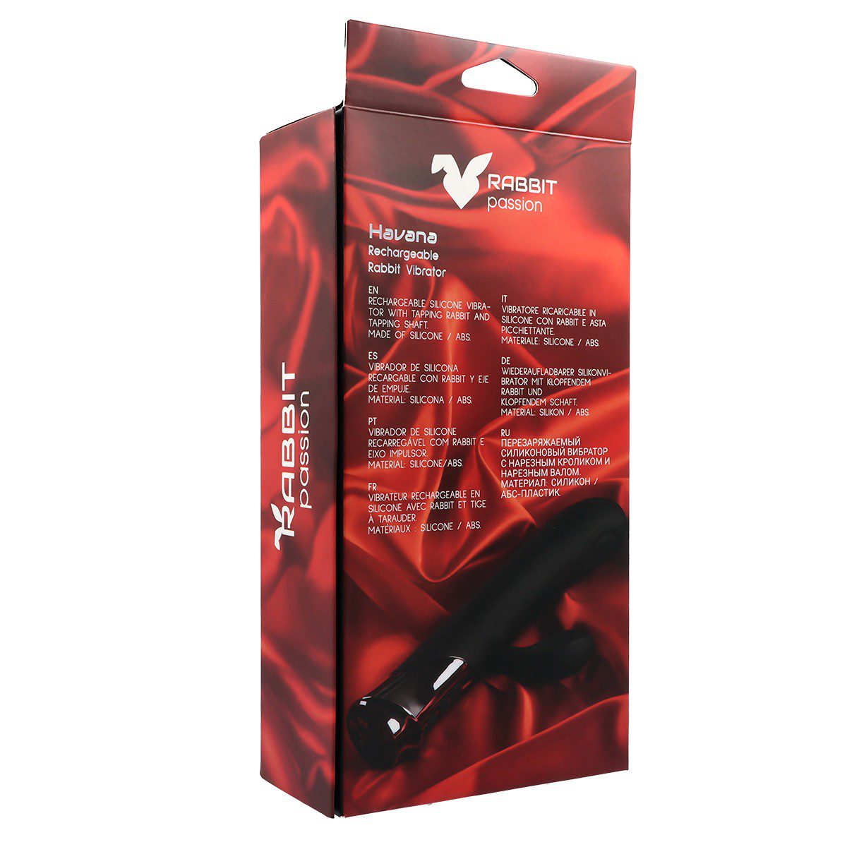 HAVANA RECHARGEABLE SILICONE VIBRATOR WITH TAPPING RABBIT AND TAPPING SHAFT