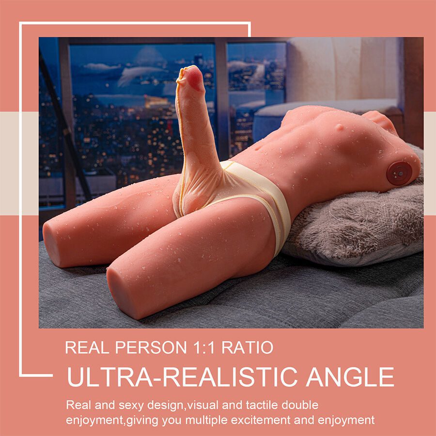 XISE - JASON HALF BODY TORSO REALÍSTICO MASCULINO CON THRUSTING Y VIBRACIÓN 55 CM - Imagen 5
