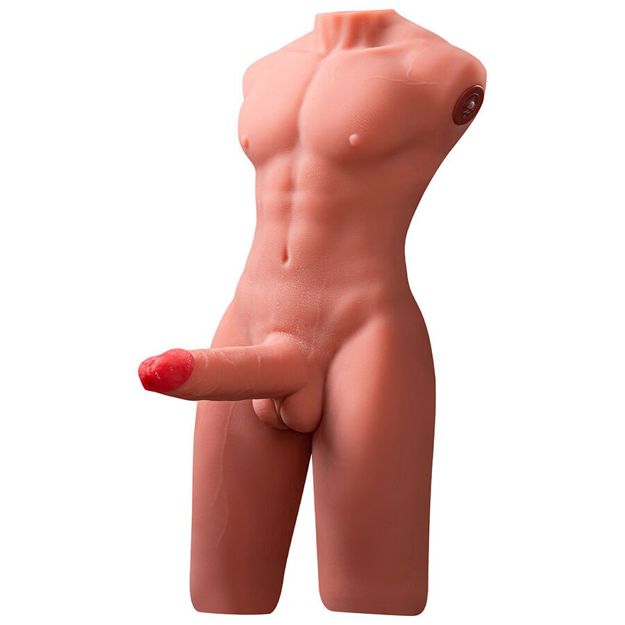 XISE - JASON HALF BODY TORSO REALÍSTICO MASCULINO CON THRUSTING Y VIBRACIÓN 55 CM - Imagen 4