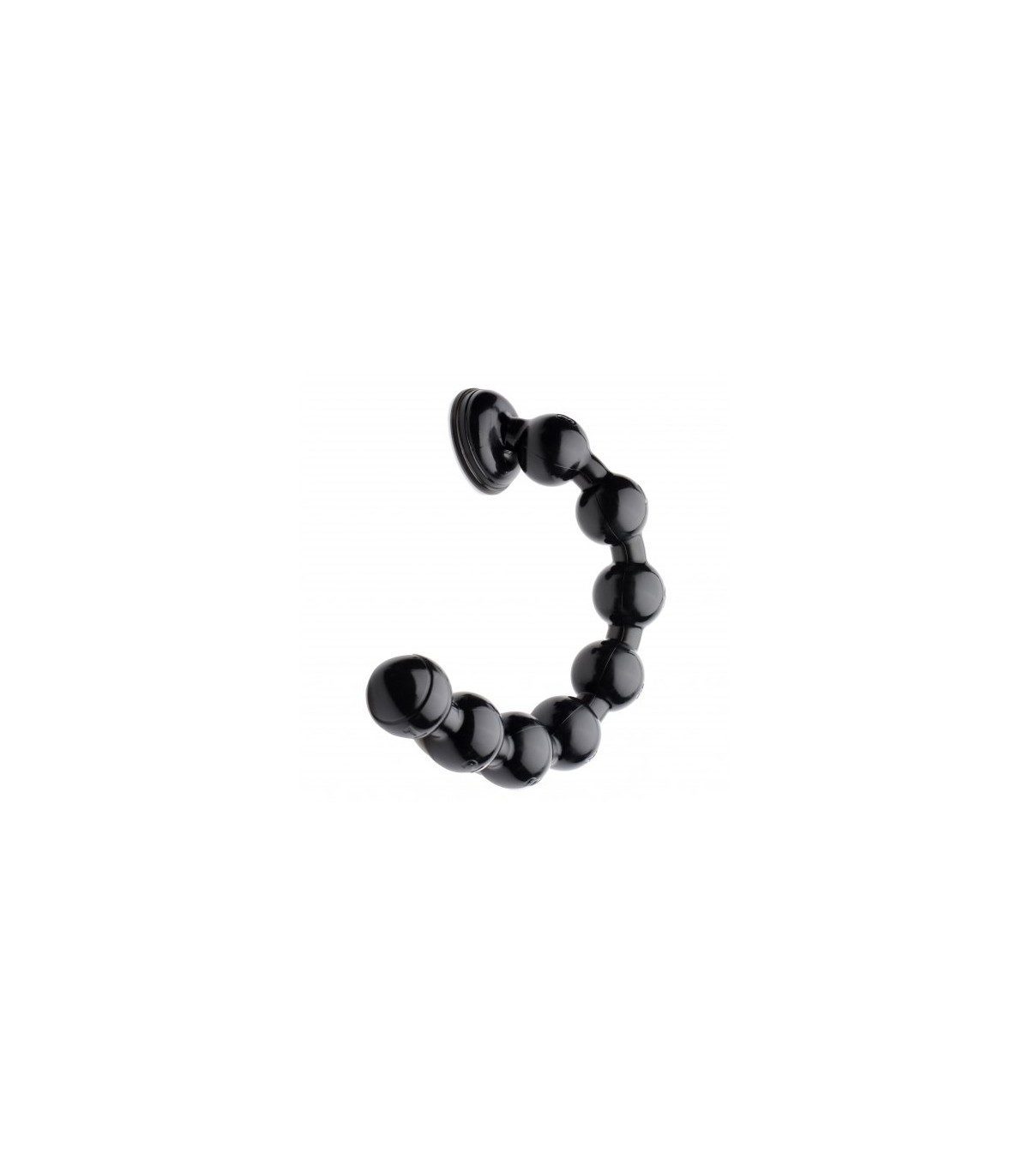 DILDO BOLAS CON VENTOSA 50"8 CM NEGRO