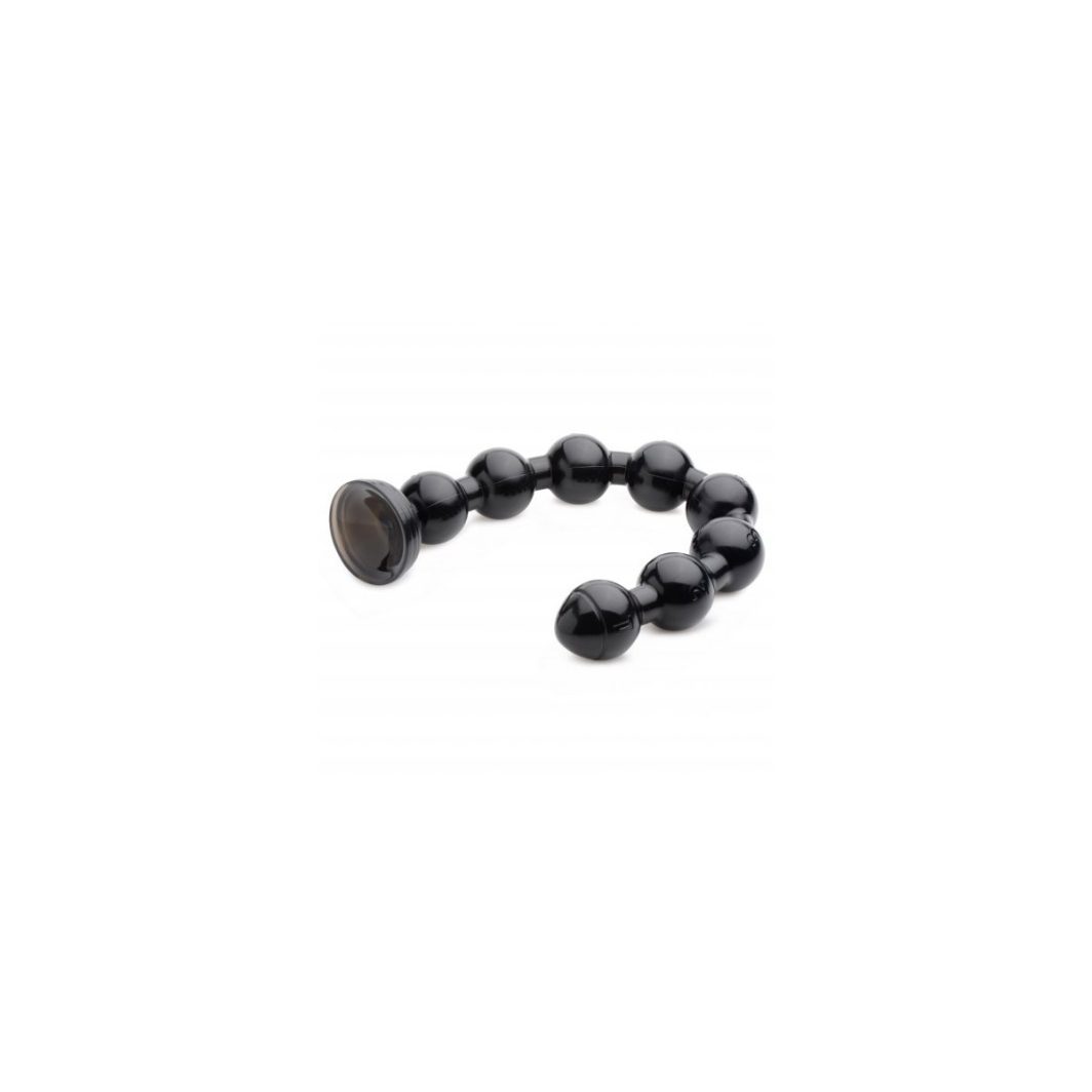 DILDO BOLAS CON VENTOSA 50"8 CM NEGRO