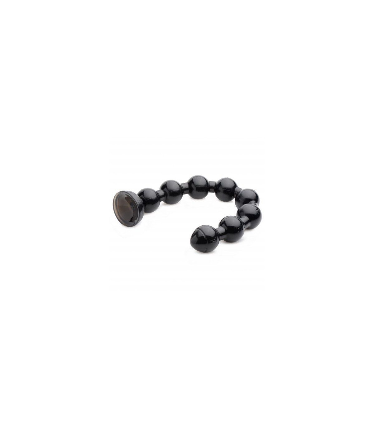 DILDO BOLAS CON VENTOSA 50"8 CM NEGRO