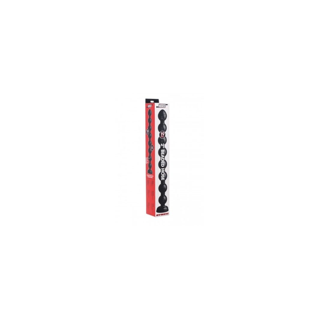 DILDO BOLAS CON VENTOSA 50"8 CM NEGRO