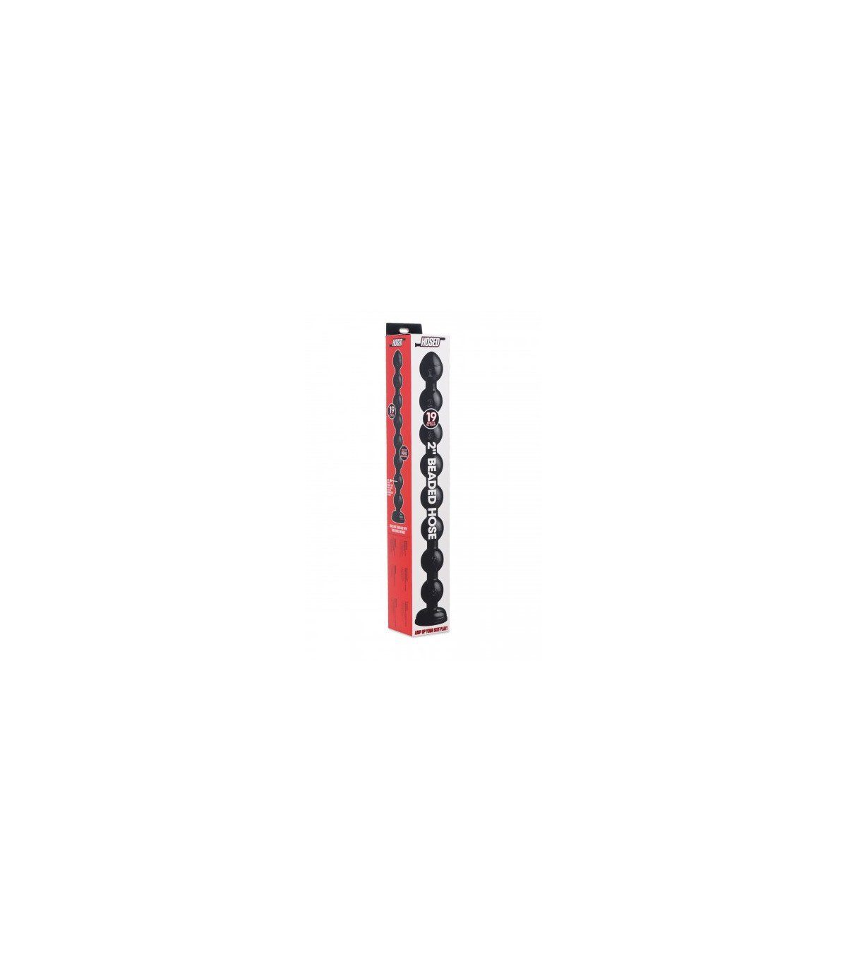 DILDO BOLAS CON VENTOSA 50"8 CM NEGRO