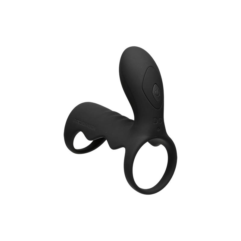 OPTIMALE Jaula para el Pene con Vibración y Control Remoto Negro
