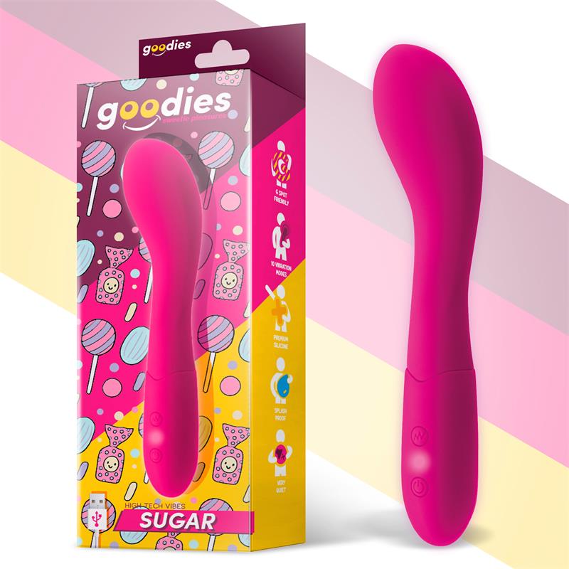 GOODIES Sugar Vibrador Punto G USB Silicona Fushsia