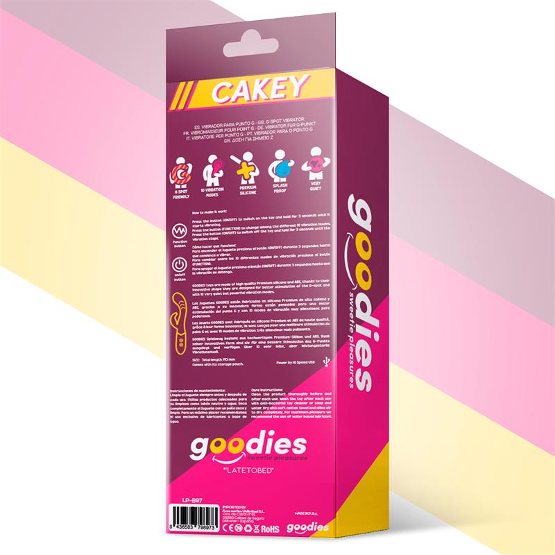 GOODIES Cakey Vibrador Punto G y Conejito USB Silicona Fuchsia