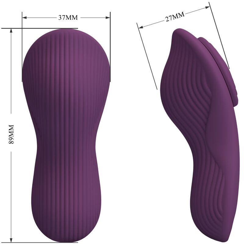 MANE MASAJEADOR LAY ON CLÍTORIS 10 VIBRACIONES CONTROL REMOTO MORADO