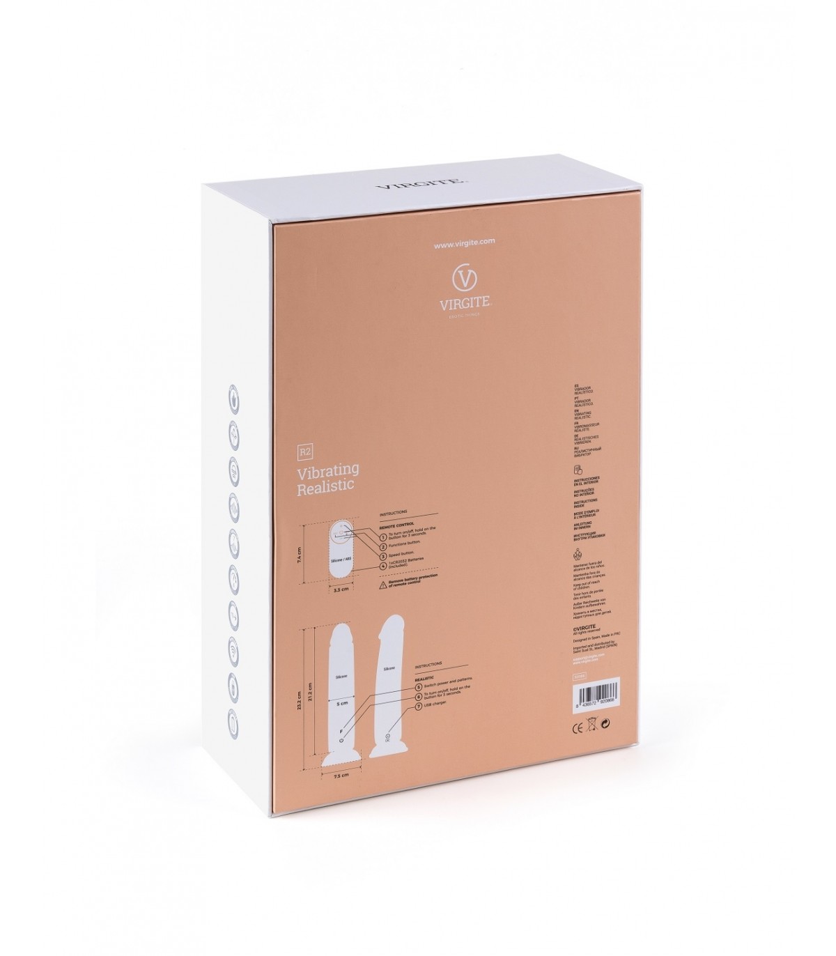 VIBRADOR REALÍSTICO R2 21CM Con CONTROL REMOTO - Imagen 2