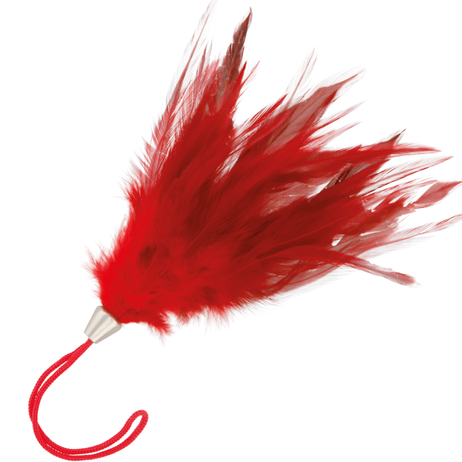 DARKNESS PLUMA ESTIMULADORA ROJO 17 CM