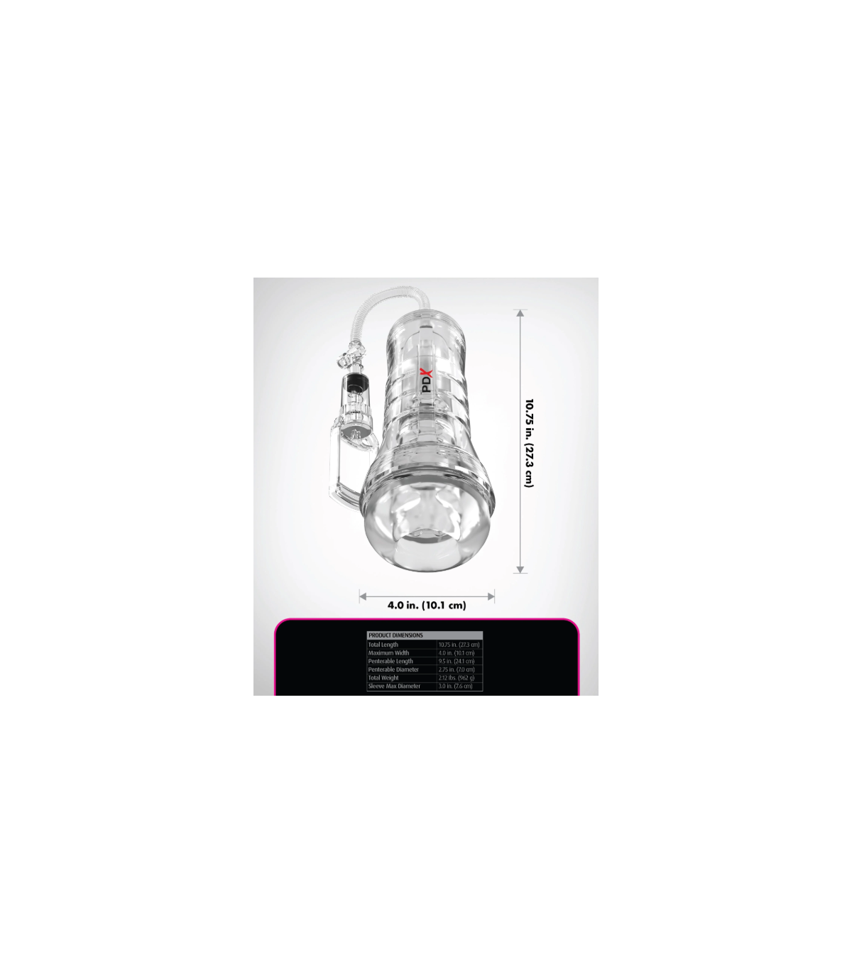 VIEWTUBE VAC XXL PUMP SEE-THRU EZ-GRIP PUMP STROKER - Imagen 6