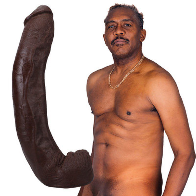 DILDO REALISTA DREDD REALISTIC ULTRASKYN 13.5 / 34 CM CHOCOLATE DOC JOHNSON