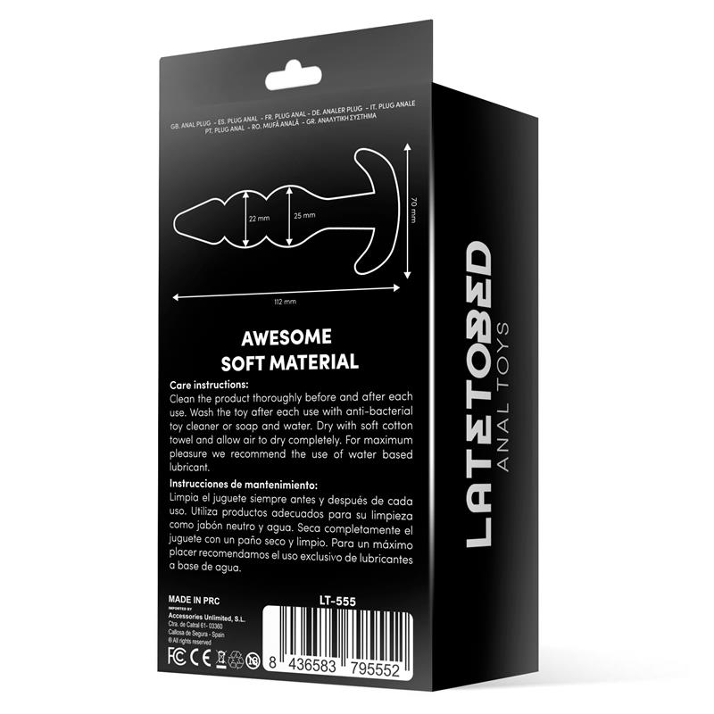 LATETOBED Gevil Plug Anal en Ancla Negro