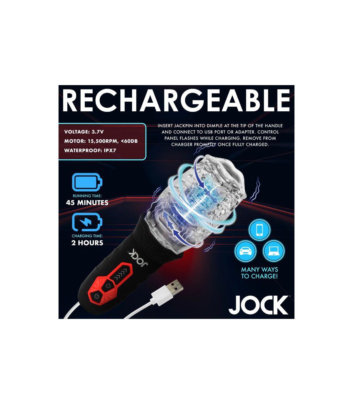 MASTURBADOR SUBE Y BAJA Y ROTADOR USB
