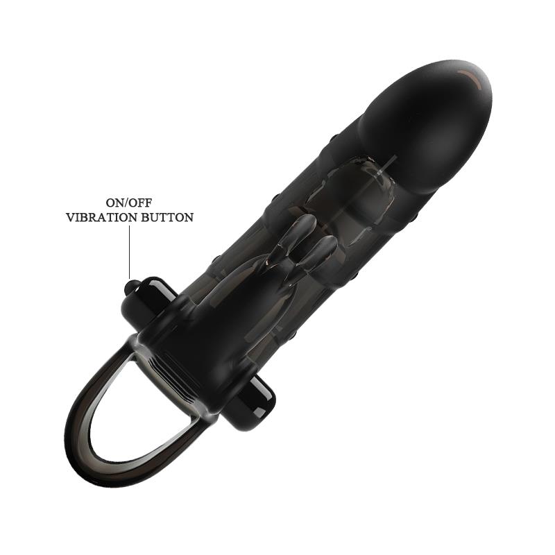 PRETTYLOVE Cuper Funda para el Pene con Vibración +4 cm