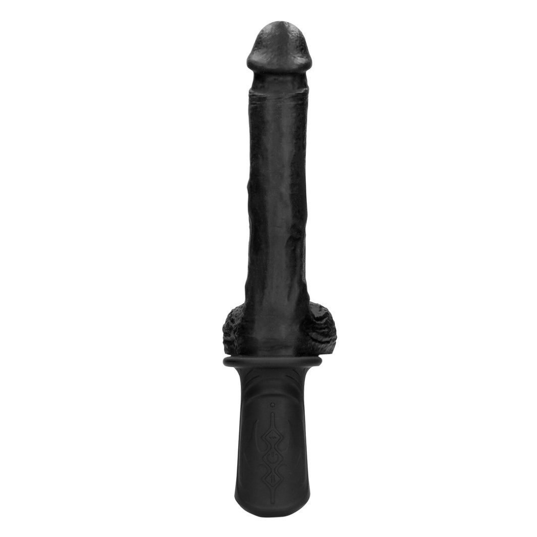 MÁQUINA SEXUAL HAND HELD DE SILICONA LÍQUIDA NEGRA OUCH!