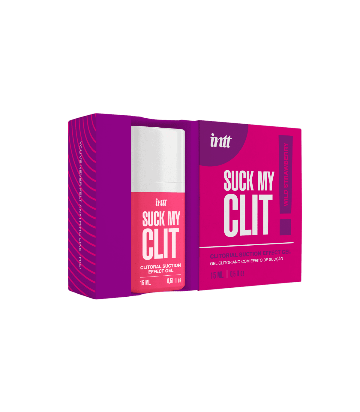 INTT Suck My Clit Fresa 15 ml | Gel Estimulante Clitoriano con Efecto Succión