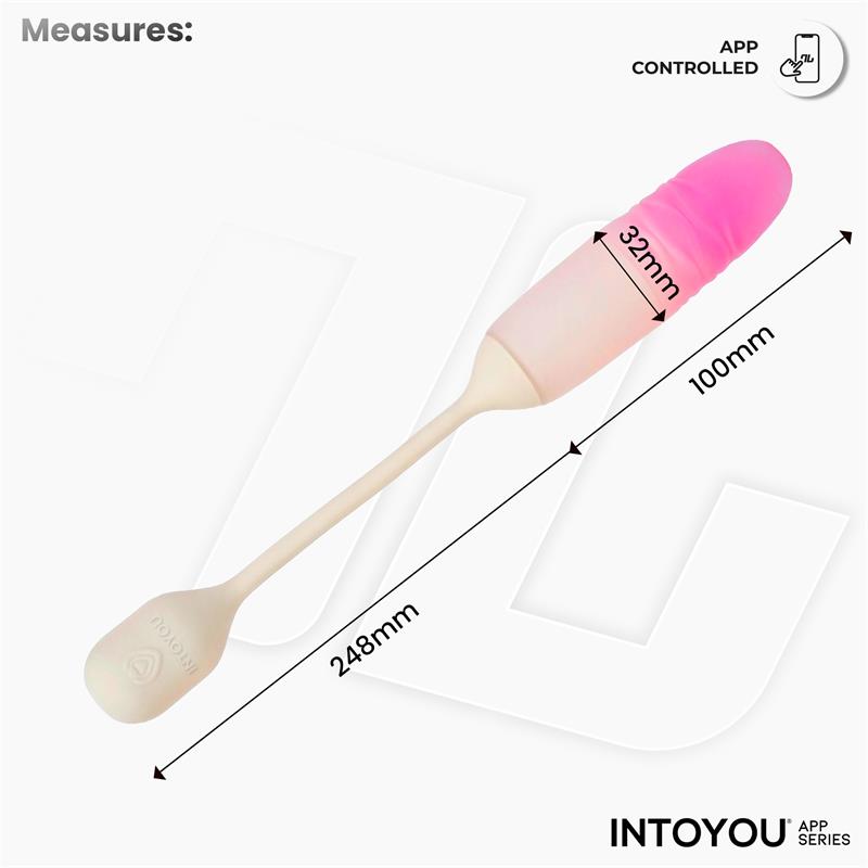 INTOYOU APP SERIES NexEgg Motion Huevo Vibrador con Thrusting App Beige/Rosa
