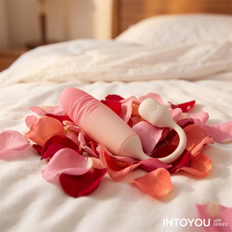 INTOYOU APP SERIES NexEgg Motion Huevo Vibrador con Thrusting App Beige/Rosa