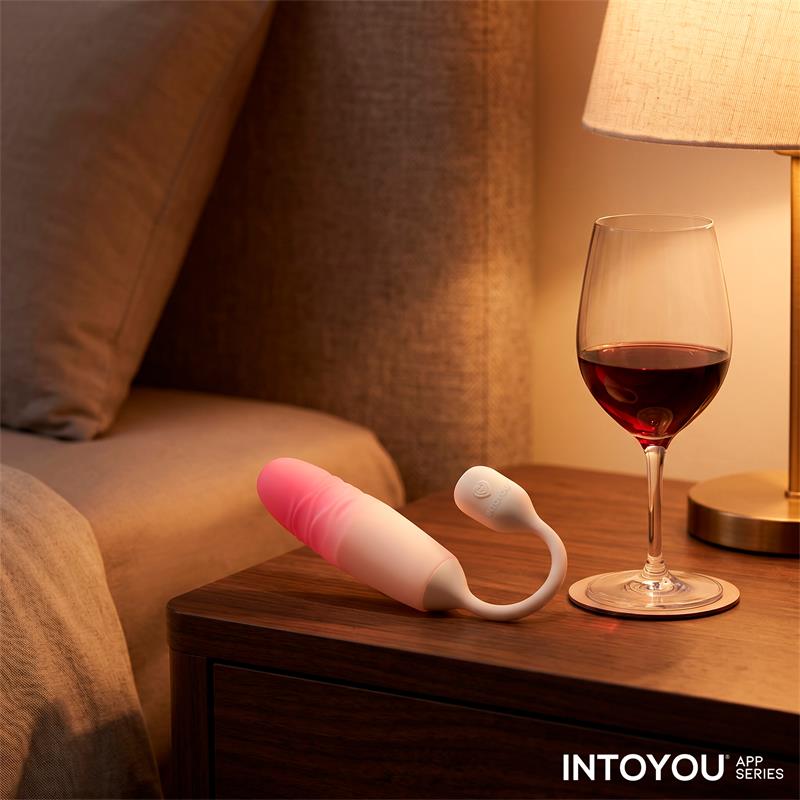 INTOYOU APP SERIES NexEgg Motion Huevo Vibrador con Thrusting App Beige/Rosa