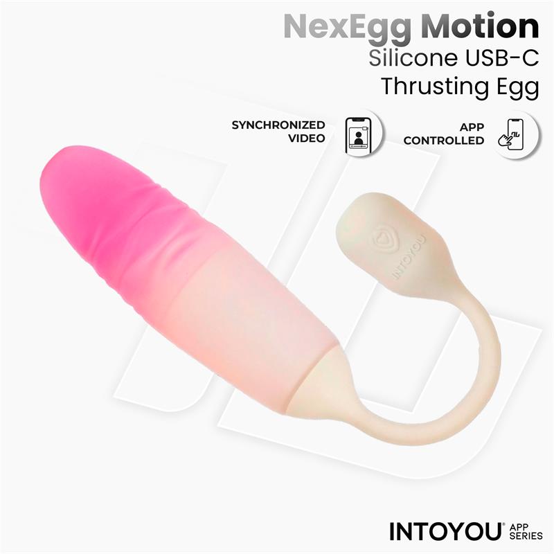 INTOYOU APP SERIES NexEgg Motion Huevo Vibrador con Thrusting App Beige/Rosa