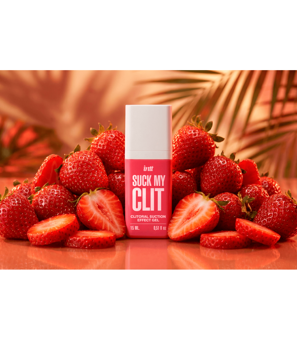 INTT Suck My Clit Fresa 15 ml | Gel Estimulante Clitoriano con Efecto Succión
