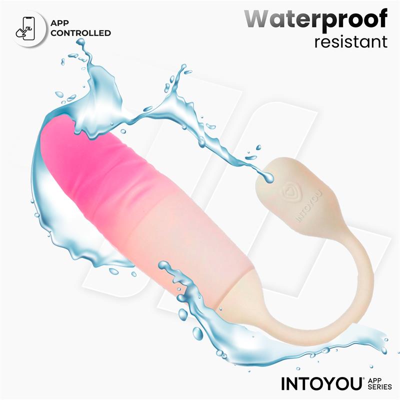 INTOYOU APP SERIES NexEgg Motion Huevo Vibrador con Thrusting App Beige/Rosa