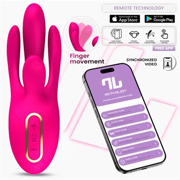 INTOYOU APP SERIES Derek Vibrador con Movimiento Finger 3 Motores y APP