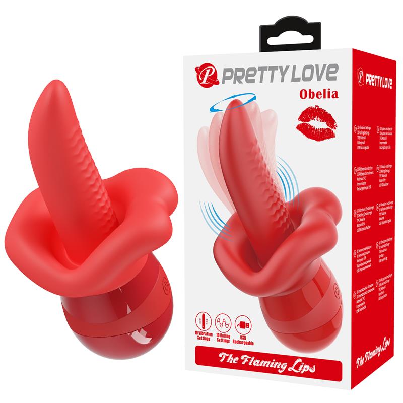 PRETTYLOVE Obelia Estimulador con Vibración y Movimiento Lengua