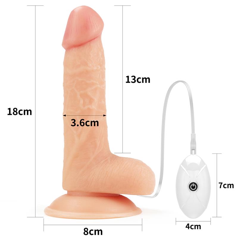LOVETOY Arnés con Dildo con Vibración y Control Remoto 7.0"