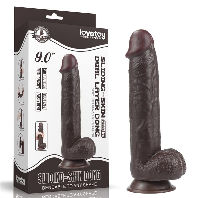 LOVETOY Dildo con Piel Retractil 9"