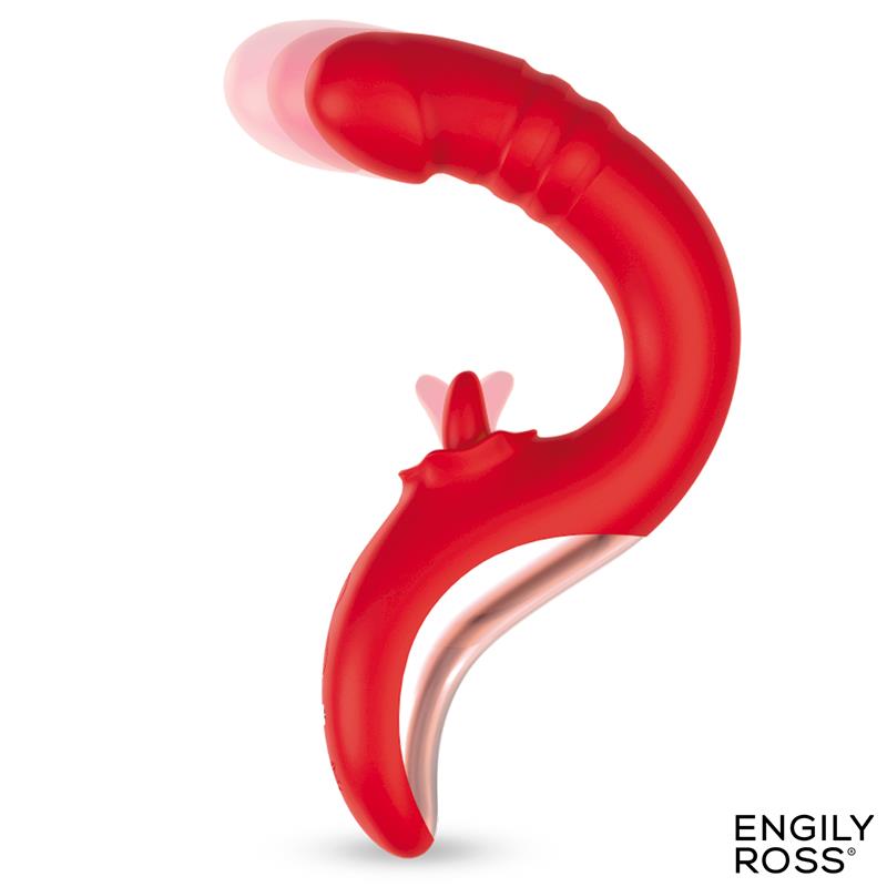 ENGILY ROSS Drako Vibrador con Thrusting y Lengua Oscilante 360º