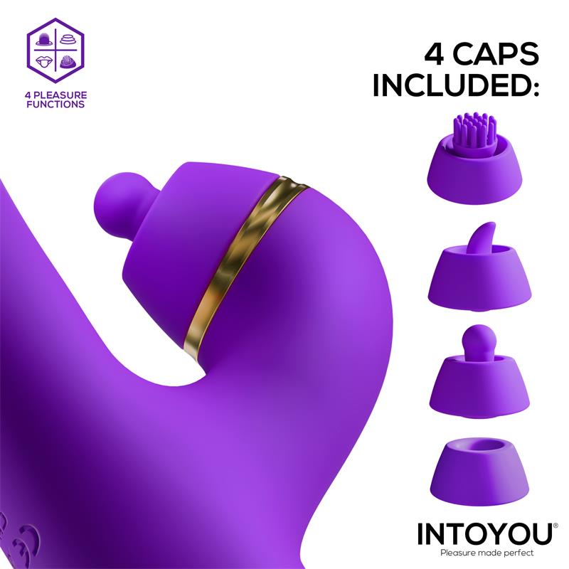 INTOYOU Siter 2.0 Vibrador con Lengua Flapping, Golpeteo y Cabezales Intercambiables