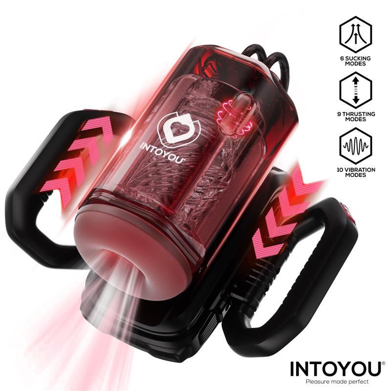 INTOYOU Vexor 3 in 1 Masturbador Masculino Succion, Empuje y Vibración USB-C