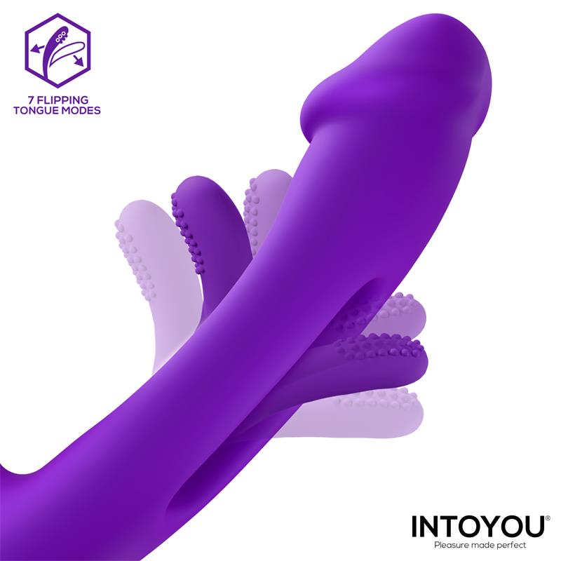 INTOYOU Siter 2.0 Vibrador con Lengua Flapping, Golpeteo y Cabezales Intercambiables